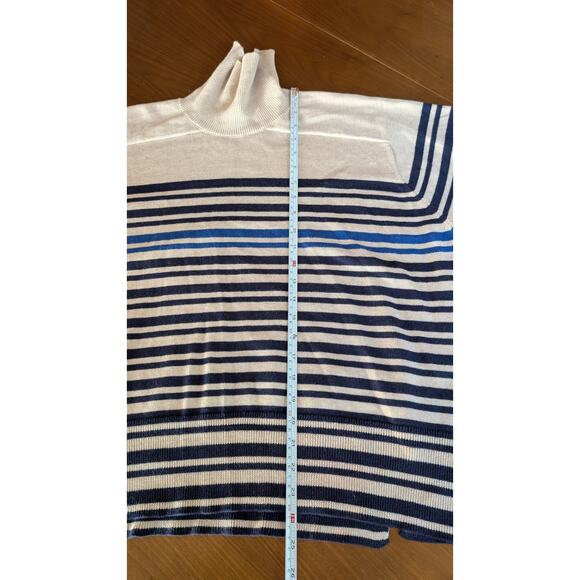 Rag & Bone Ann Striped Turtleneck Casmere/Cotton Sweater, size L - Picture 9 of 10